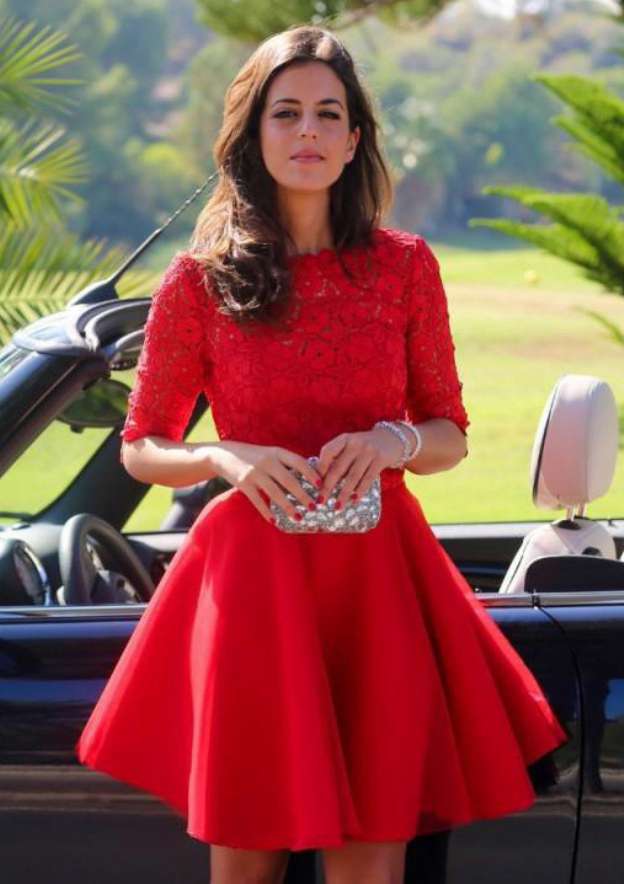 Elegant Jewel Sleeveless A-line Satin Short Homecoming Dresses For Party Online, HD1019 main image 0