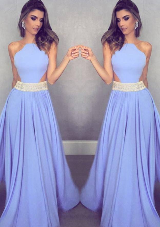 Charming A-line Print Tiered Long Prom Dress,Summer Beach Dress  Y1614 main image 1