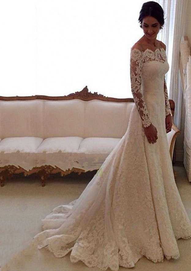 chinese dress ladies Scalloped Neckline Half Sleeve Floor-length A-line Lace-up Dress With  Crystal Detailing-714071