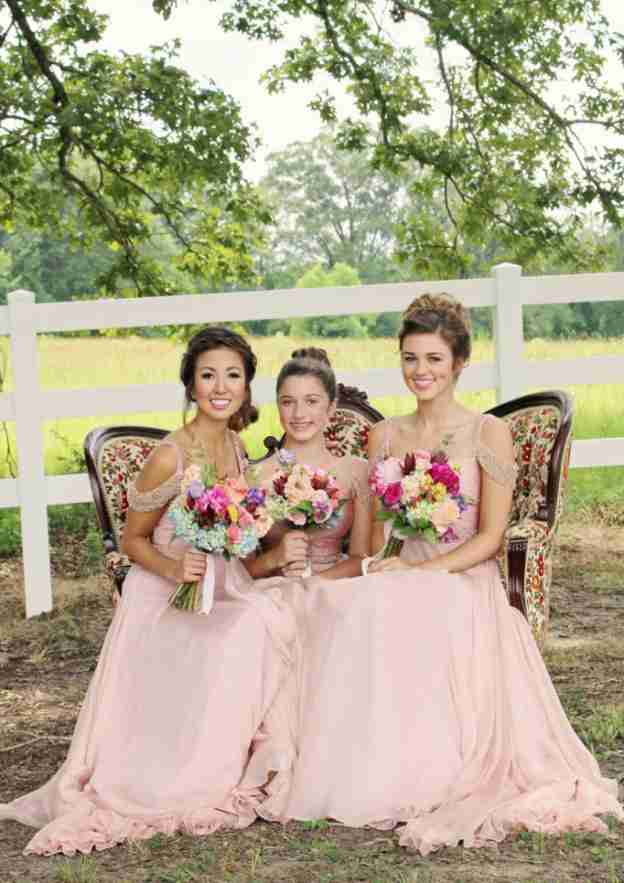 A-Line/Princess Chiffon Ruched Halter Sleeveless Sweep/Brush Train Bridesmaid Dresses