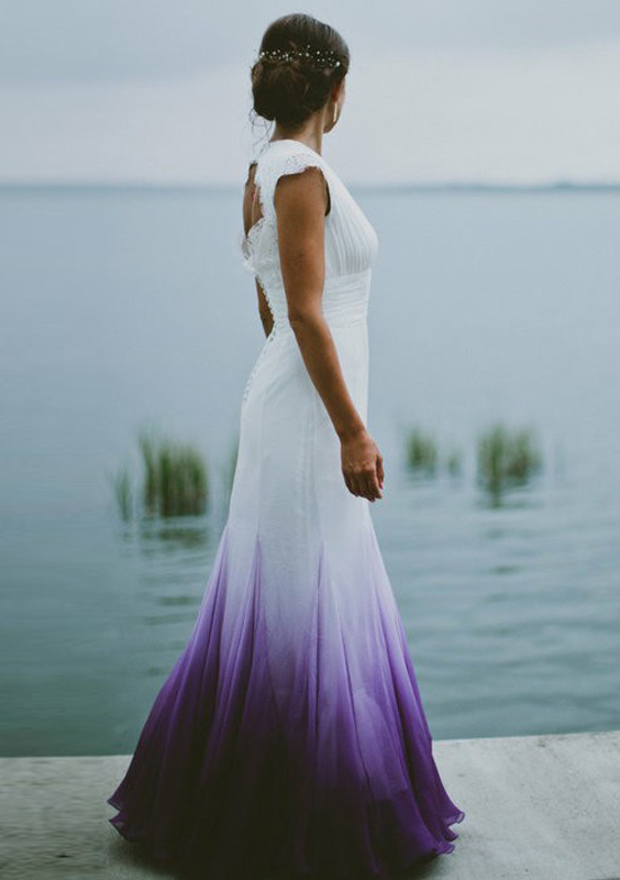 Chiffon Wedding Dress A-line/Princess V Neck Sleeveless Long/Floor-Length With Pleated