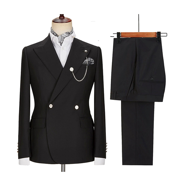 Peak Lapel Single Breasted 2 Piece Men's Wedding Suit 