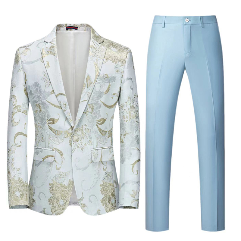 Notch Lapel 2 Piece Single Breasted Men's Prom Suit
