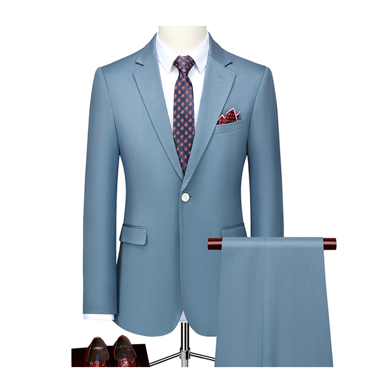 Notch Lapel 2 Piece Single Breasted Men's Wedding Suit