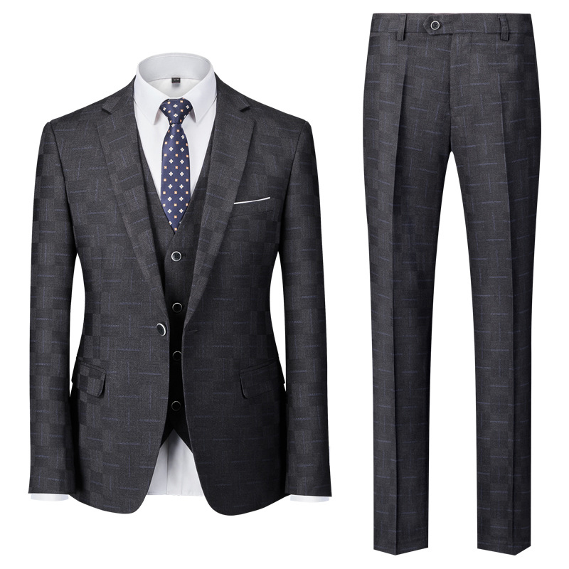 Notch Lapel 3 Piece Single Breasted Men's Wedding Suit