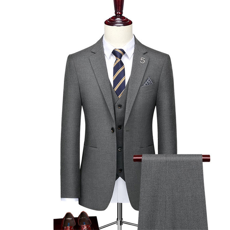 Notch Lapel 3 Piece Single Breasted Men's Wedding Suit