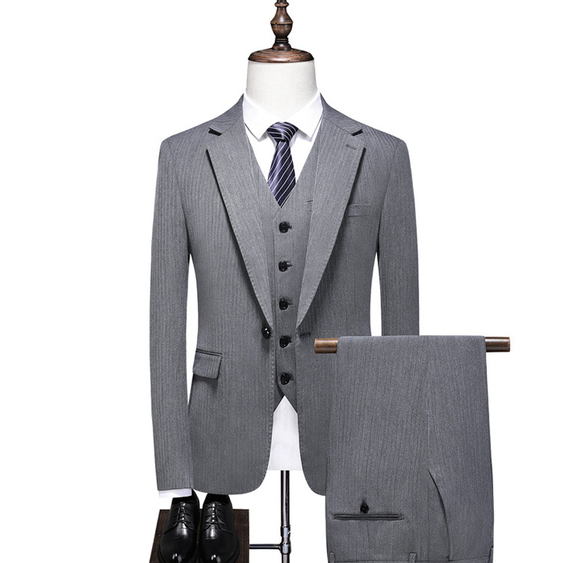 Notch Lapel 3 Piece Single Breasted Men's Wedding Suit 