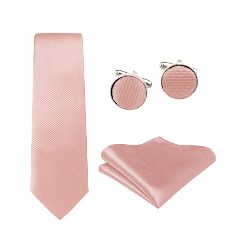 Solid Men's Polyester 3-Piece Tie Set 