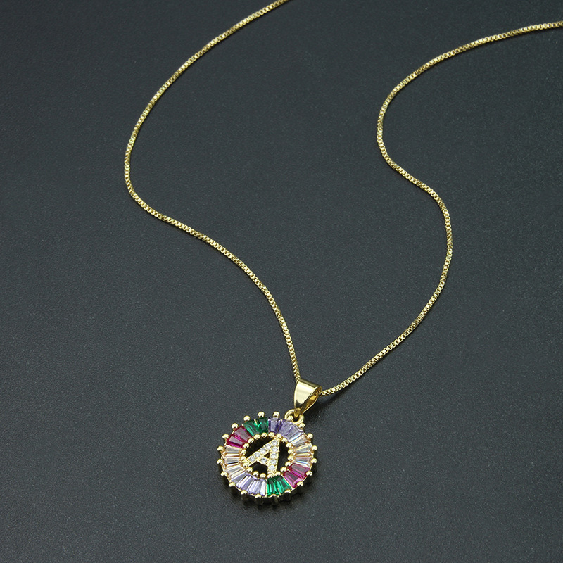 Gorgeous Colored Copper Necklace with Cubic Zirconia