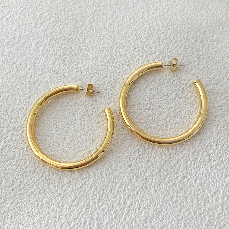 Luxueux ancien cuivre boucles d'oreilles