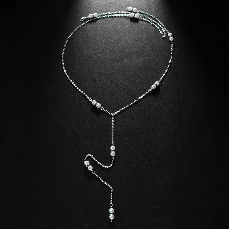 Romantic Vintage Female Copper Alloy Back Necklace