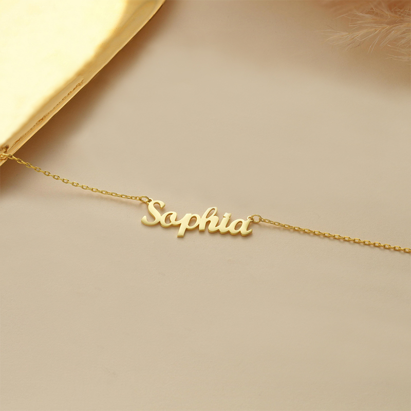 Classic Female Personalized Name Stainless Steel Necklace