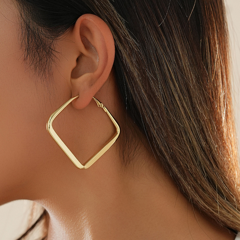 Chic Classic Square Female Copper Earrings