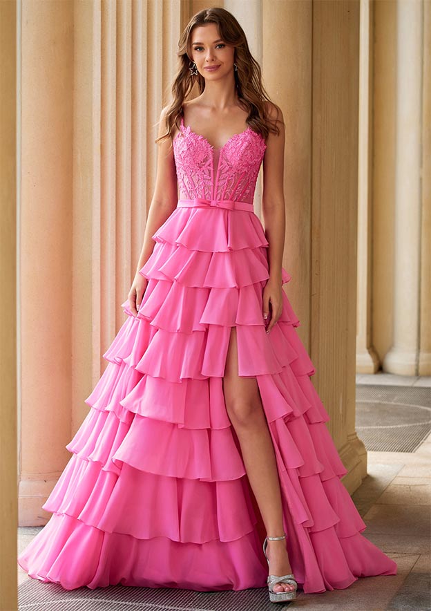 sachin and babi light blue dress Pink Prom Dresses main image 0
