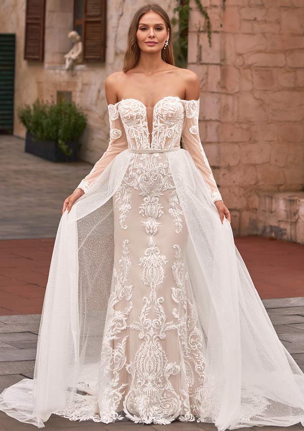 Trumpet Mermaid Ivory Champagne STACEES | The Elegance of Design in Fashion  Bridal