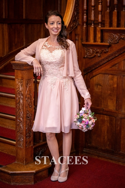 【関税込み】tagliatore ALICYA' DRESS Sleeveless Bateau Knee-Length Chiffon A-line/Princess Mother